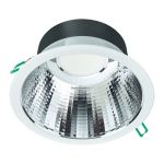 Philips LED Downlight Coreline DN142B Aluminium White 19.2W 2300lm 60D - 830 Warm White | Cutout 200mm - IP54 - UGR<19
